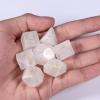 SUNYIK 7 PCS Polished Crystal Stone Polyhedral DND Dice Set for for RPG MTG Table Games, DND Game Dice Polyhedral Dungeons and Dragons for Office Home Decoration, Rock Quartz view 2
