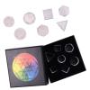 SUNYIK 7 PCS Polished Crystal Stone Polyhedral DND Dice Set for for RPG MTG Table Games, DND Game Dice Polyhedral Dungeons and Dragons for Office Home Decoration, Rock Quartz view 3