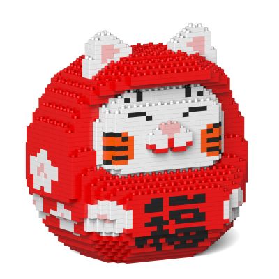 JEKCA Daruma Maneki Neko 01S-M02 | Japan Plastic Building Blocks | Age 14+