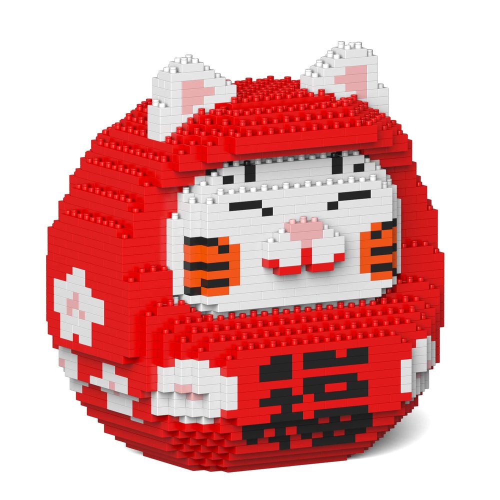 JEKCA Daruma Maneki Neko 01S-M02 | Japan Plastic Building Blocks | Age 14+