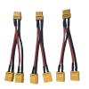 skrnrhrery XT60 series serial parallel connector, XT60 battery extension cable connector with 14awg silicone cord 1female to 2 maleconnectorfor RC mode helicopter Quadcopter parallel connector3 pieces view 1