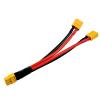skrnrhrery XT60 series serial parallel connector, XT60 battery extension cable connector with 14awg silicone cord 1female to 2 maleconnectorfor RC mode helicopter Quadcopter parallel connector3 pieces view 2