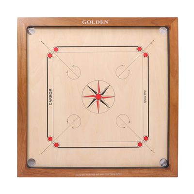KD Golden Carrom Board Antique Indoor Board Game Approved by Carrom Federation of India & Maharashtra Carrom Association (30x30 (2x1.5))