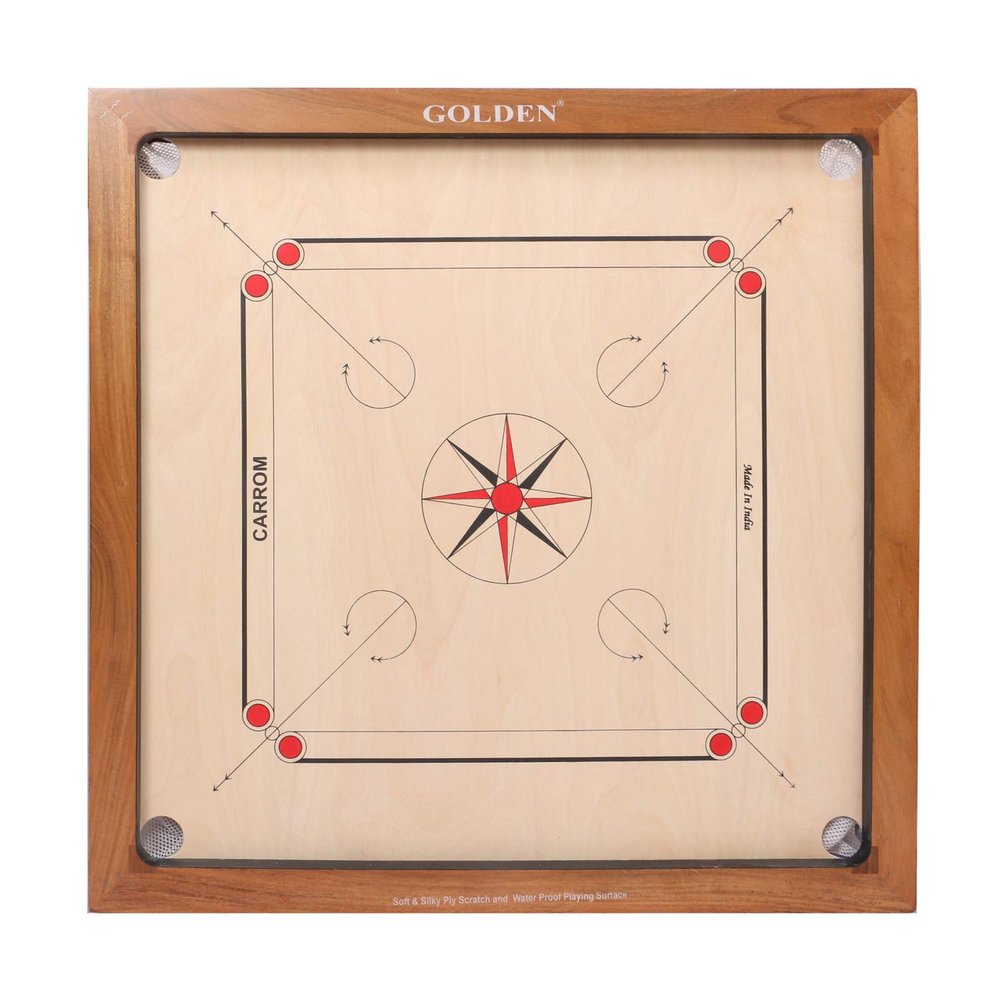 KD Golden Carrom Board Antique Indoor Board Game Approved by Carrom Federation of India & Maharashtra Carrom Association (30x30 (2x1.5))