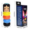 Mingkai Interesting Magic Toy,Little Wooden Man, Who Cant Beat, Little Unbreakable Wooden Man Magic Toy Stage Magic Props Fun Toy Gift view 2