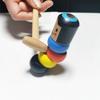 Mingkai Interesting Magic Toy,Little Wooden Man, Who Cant Beat, Little Unbreakable Wooden Man Magic Toy Stage Magic Props Fun Toy Gift view 3