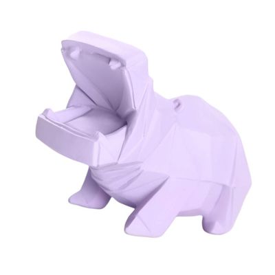 BESPORTBLE Purple Hippo Piggy Bank Decorative Coin Pot for Boys and Girls Saving Pot Desktop Decoration