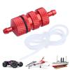 Aluminum RC Fuel Filter and Silicone Tubing for Nitro Powered RC Car RC Airplane Models (Red) view 1