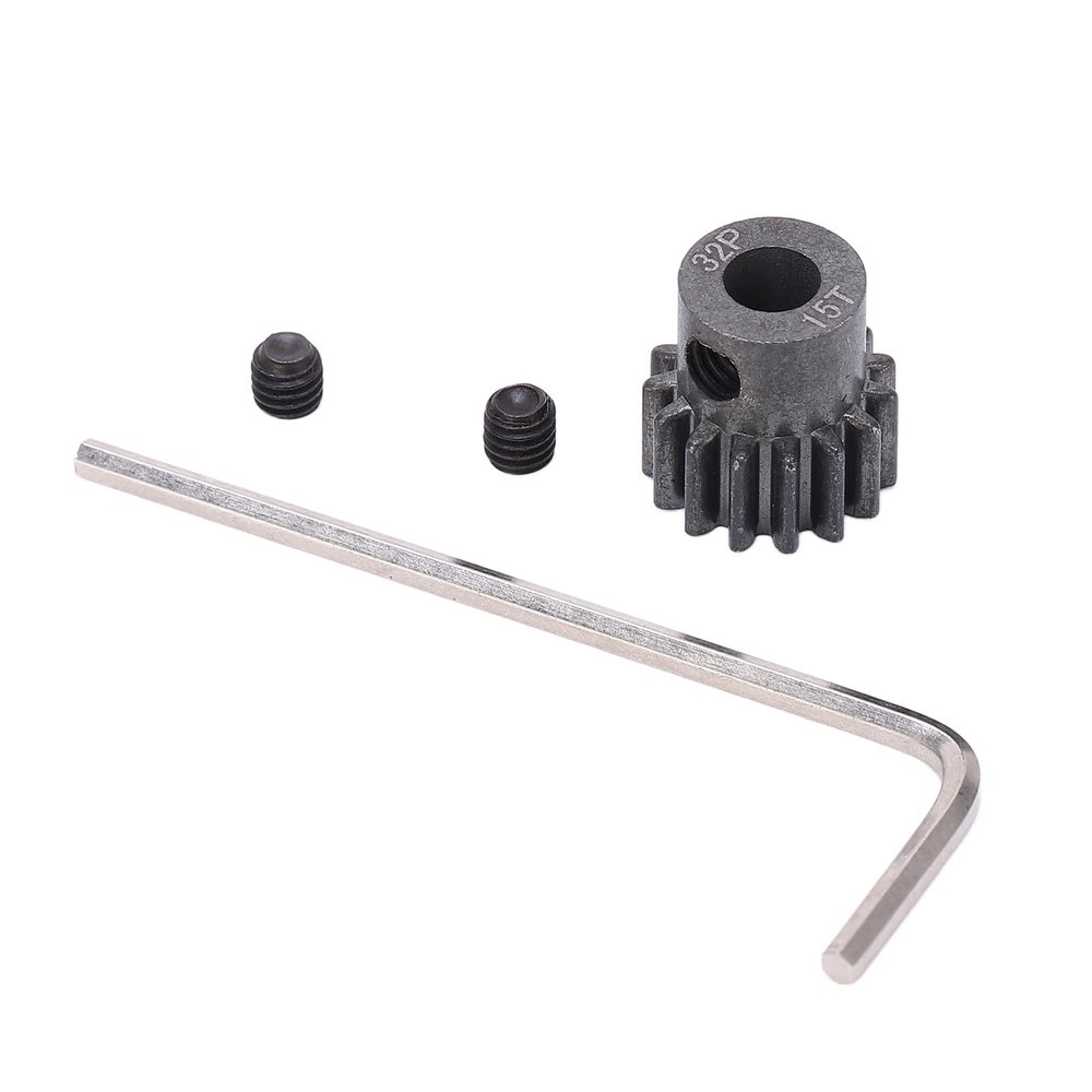 SUNGOOYUE RC Car Pinion Gear Set, 15T 0.8 Mod Metal Pinion Motor Gear Compatible with ARRMA Granite 1/10 Remote Control Car Series