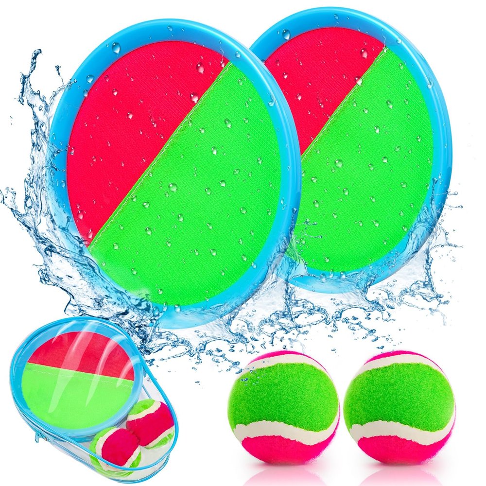 Qrooper Toddler Toys Toss and Catch Ball Set Valentines Day Gifts for Kids Toddler, Toys for 3 4 5 6 7 8 Year Old Boys Girls Birthday Gift, Yard Outdoor Games for Kid Ages 4-8 8-12 Beach Pool