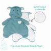 GUND Baby Oh So Snuggly Hippo Lovey, Premium Soft Plush Blanket for Babies and Newborns, Teal view 2