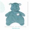 GUND Baby Oh So Snuggly Hippo Lovey, Premium Soft Plush Blanket for Babies and Newborns, Teal view 3