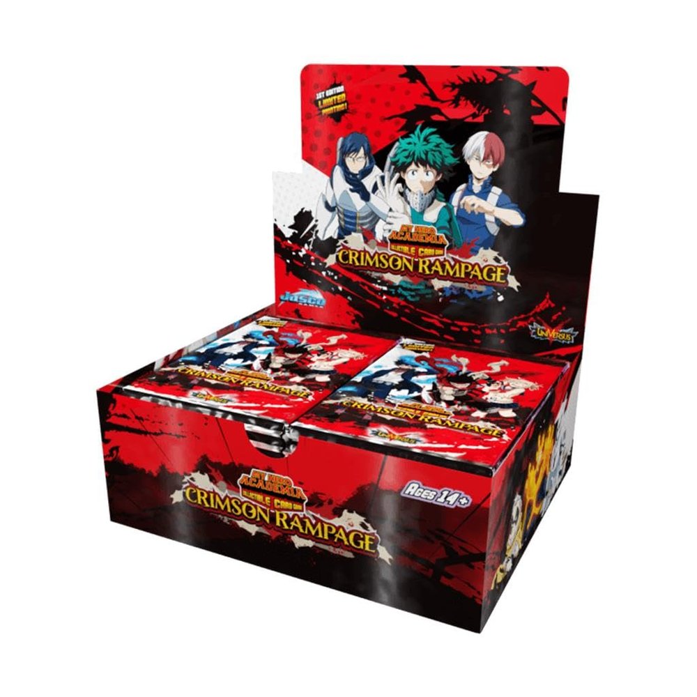 My Hero Academia Collectible Card Game Series 2 Unlimited | Crimson Rampage 10-Card Single-Pack Booster Pack | Ages 14+ | 2 Players | Avg. Playtime 20-30 Minutes | Made by Jasco Games