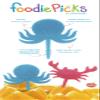 BapronBaby Sea Life Foodie Picks (2 Pack - Crab & Octopus) - Toddlers + Preschoolers Utensils - BPA Free - Dishwasher Safe - Self Feeding - 18 Months+ view 2
