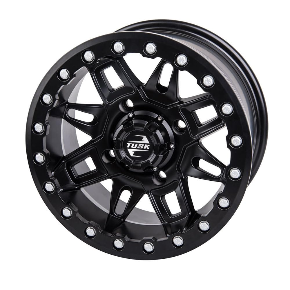 4/137 Tusk Wasatch Beadlock Wheel 15x7 5.0 + 2.0 Matte Black For Can-Am Commander 1000R X-MR 2022-2025