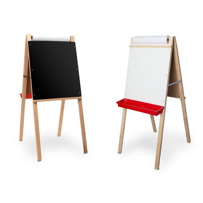 Flipside Products - Child's Deluxe Double Easel - Black Chalk/White Markerboard