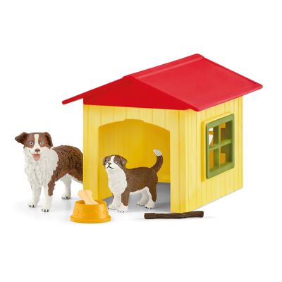 Schleich Farm World 6-Piece Puppy Toy Playset for Boys and Girls Ages 3+, Friendly Dog House