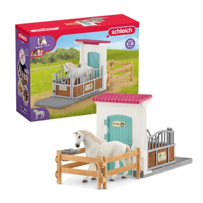 schleich HORSE CLUB  Horse Stall Extension Play Set for Children, 21 Piece Horse Stable Play Set with Horse Toys for Girls and Boys Ages 5+