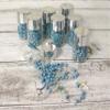 12pcs Silver Blue Bible Boy Rosary In Glass Jar Bottle Scented Beads Beaded Rosary Silver CATHOLIC Crucifix Necklace lot of 12 view 1