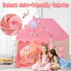 Kids Play Tent with Mat for Girls Large Fairy Playhouse for Kids Princess Castle Tent Gift Toys for Girl Toddler Children Play House (Tent with Mat) view 2