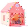 SISTICKER Kids Play Tents for Girls Large Fairy Playhouse for Kids Princess Castle Tent Gift Toys for Girl Toddler Children Play House (Pink) (Pink Tent with Rug) view 1