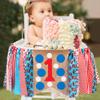 YESSWL Dr. Seuss Themed 1st Birthday Banner, Multi-colored Letter Print, 80IN x 7.87IN, Perfect for Highchair, Wall Mount or Photo Booth Props view 1
