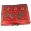 SHATONG Chinese Majong Set,146pcs Mahjong Game Set,2pcs Dice & Antique Leather Box for Travel Party Family Leisure Time view 1