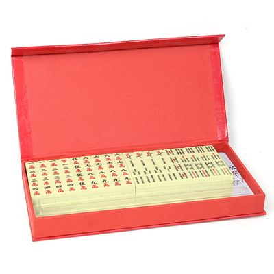 SHATONG Mahjong Sets Chinese Mahjong Game Set 144 Tiles Portable Travel Majhong Games Set for Home Party Family