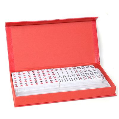 SHATONG Mahjong Sets Chinese Mahjong Game Set 144 Tiles Portable Travel Majhong Games Set for Home Party Family