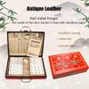 SHATONG Traditional Chinese Mahjong Game Set with Ornate Antique Case and English Manual for Travel Party Family Game Gift view 2