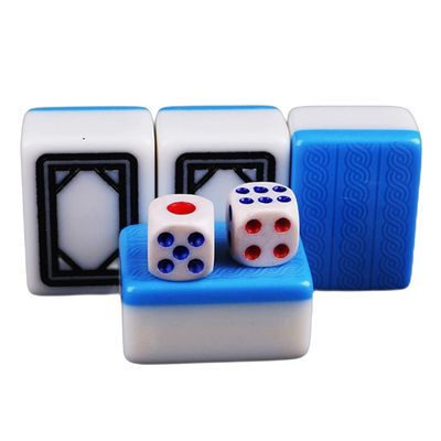 SHATONG 144 Tiles Household Traditional Mahjong  Board Game with Plastic White Box for Travel Party Family Game Gift