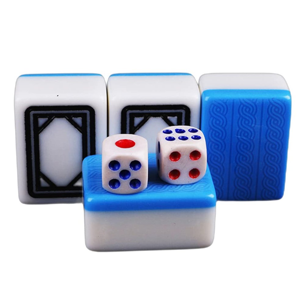 SHATONG 144 Tiles Household Traditional Mahjong Board Game with Plastic White Box for Travel Party Family Game Gift