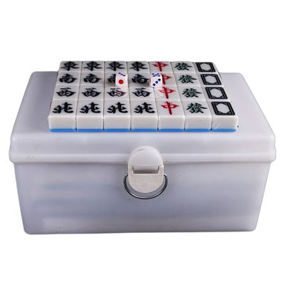 SHATONG Mahjong Tiles Household Traditional Hand-rubbing Mahjong Chinese Mahjong Household Hand-rubbing Board Game with Plastic White Box