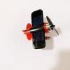1Pcs Airplane Decorate Solar Powered Aircraft Model Car Dashboard Rotatefor Indoor and Car Interior Office (Red) view 1