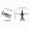 1Pcs Airplane Decorate Solar Powered Aircraft Model Car Dashboard Rotatefor Indoor and Car Interior Office (Red) view 3