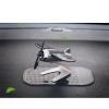 1Pcs Airplane Decorate Solar Powered Aircraft Model Car Dashboard Rotatefor Indoor and Car Interior Office (Black) view 4