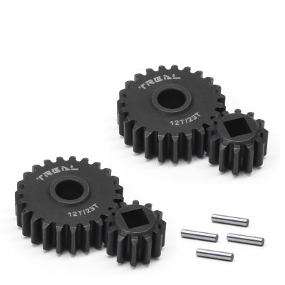 TREAL SCX10 III/Capra Portal Gears 12/23T Harden Steel Gears Compatible with Axial 1/10 SCX10 3 Capra(12T/23T)Same Ratio