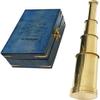 Nautical Handheld Solid Brass Telescope Blue Wooden Box Pirate Spyglass Sailor Scope Antique - Telescope view 4