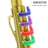 Kids Saxophone Toy Musical Wind Instruments Plastic 8 Rhythms Metallic Golden Saxophone for Kids Early Educational Toy Performance Prop view 3