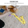 Kids Saxophone Toy Musical Wind Instruments Plastic 8 Rhythms Metallic Golden Saxophone for Kids Early Educational Toy Performance Prop view 4