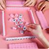 SHATONG Chinese Mahjong Set 144 Tiles Game Set,1 Storage Table,1 Box,1 Tote Bag,4 Card Ruler,4 Dice,1 Tablecloth,Portable Travel Majhong Games Set for Home Party Family view 2