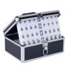 SHATONG Chinese Riichi Mahjong Set 144 Acrylic Tiles Traditional Chinese Version Board Game with Black Aluminum Alloy Box for Travel Party Family Game Gift(Color:Suet White) view 1