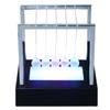 Newton's Cradle Balance Pendulum Balls Office Decoration with Black Base Desk LED Light Up Swinging Kinetic Balls Fun Science Physics Tool view 2