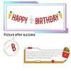 Bunny Happy Birthday Banner,Easter Bunny Birthday Party Decor,Hello Spring Rabbit Easter's Day Baby Shower Party Decoration Supplies Red view 3