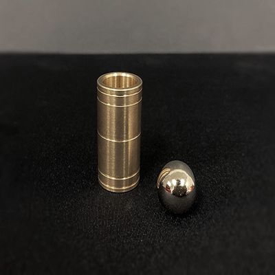Ball & Tube Mystery (Brass) - Close Up Trick / Magic Trick / Magic Props / Party Trick / Magic Gimmick