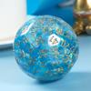DNDND Resin D100 Dice Light Blue100 Sided Dice with Foil Paper Inside with Translucent Organza Bag for Dungeon and Dragons view 3