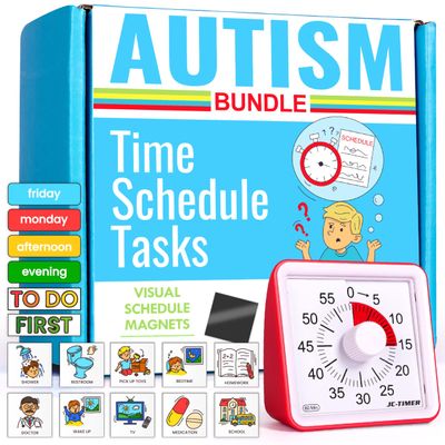 Autism & Prosperity Time Schedule Tasks - Autism Learning Materials, Special Education Autism Sensory Products, Sensory Toys for Kids with Autism, Visual Schedule for Kids with Autism Age 3 4 5 7 8 12