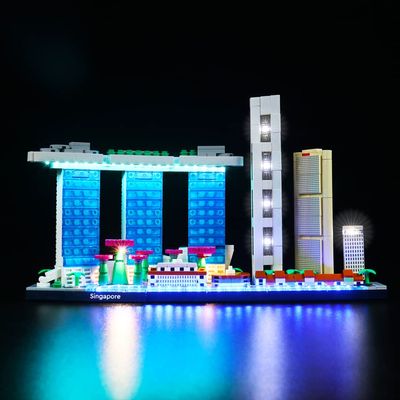 Brick Shine Light kit for Architecture Singapore 21057(Model Set is not Included) (Classic)