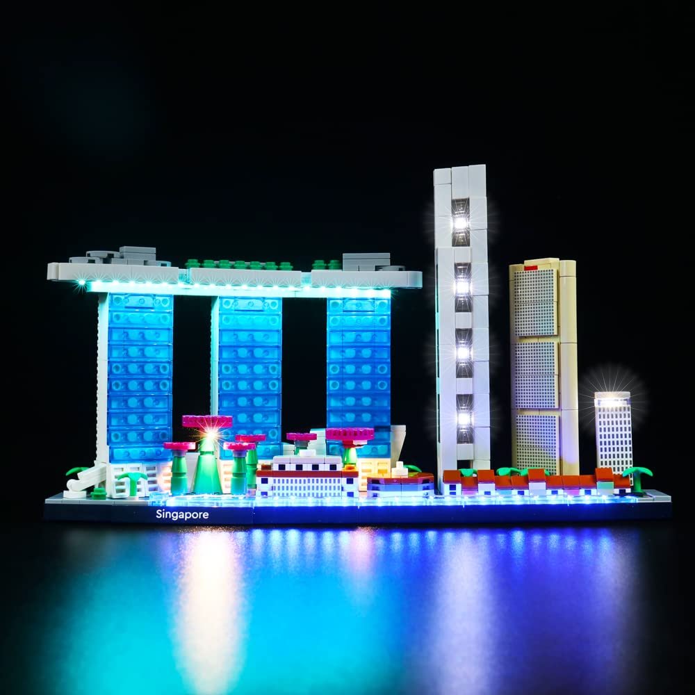 Brick Shine Light kit for Architecture Singapore 21057(Model Set is not Included) (Classic)