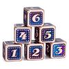DNDND Dragon Scale D6 Dice Set, 6 PCS Dragon Scale Metal D6 Dice with Free Black Velvet Bag for DND Pathfinder Shadowrun or GURPs (Teal and Purple with Copper Edge) view 1